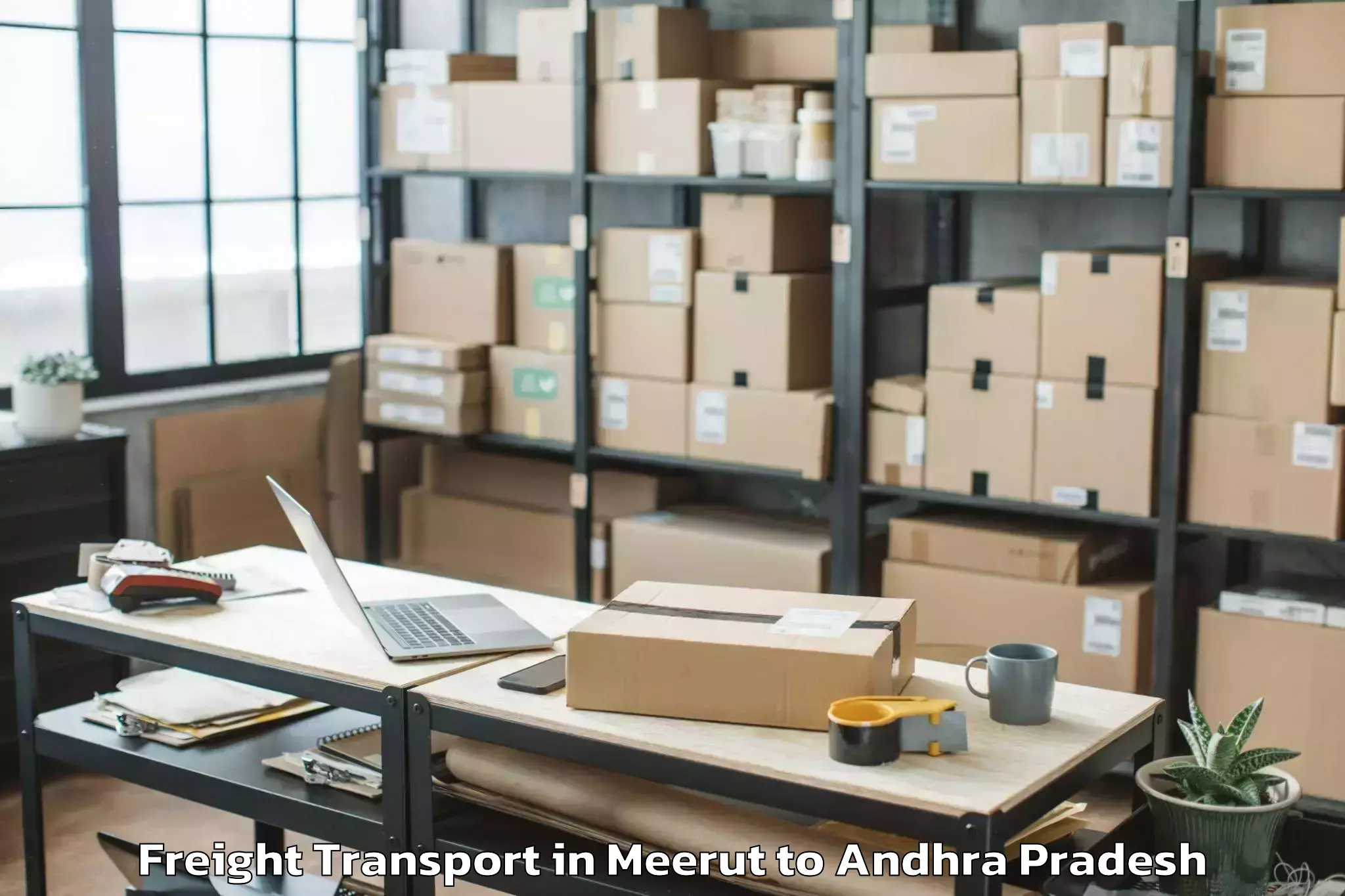 Professional Meerut to Nellimarla Freight Transport